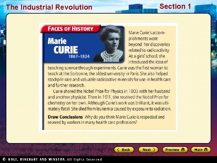 The Industrial Revolution Section 1 