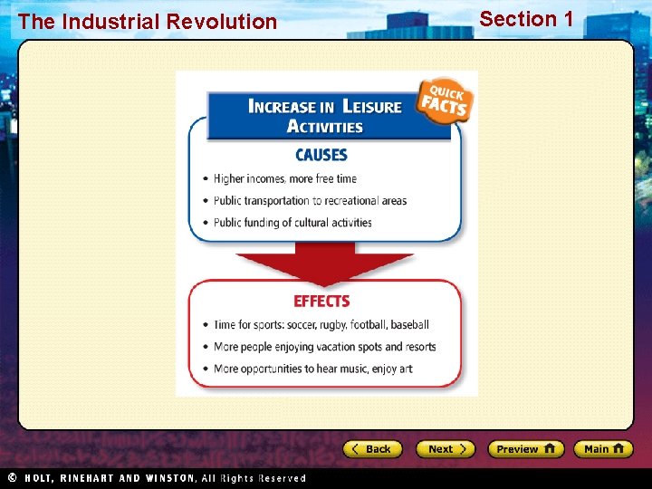 The Industrial Revolution Section 1 