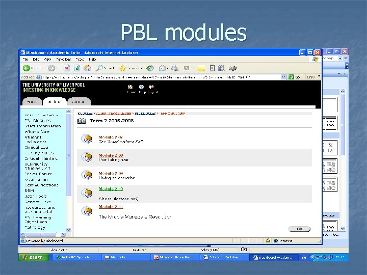 PBL modules 