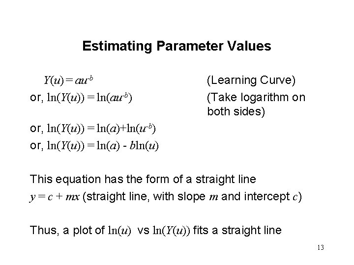 Lesson 2 Learning And Experience Curves Outline Rate