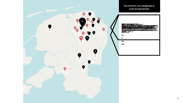 Kennisinstituten, Innovatieregelingen en samenwerkingsverbanden Regio Assen NOM Groningen Business Development Dutch. Tech. Zone ZIF