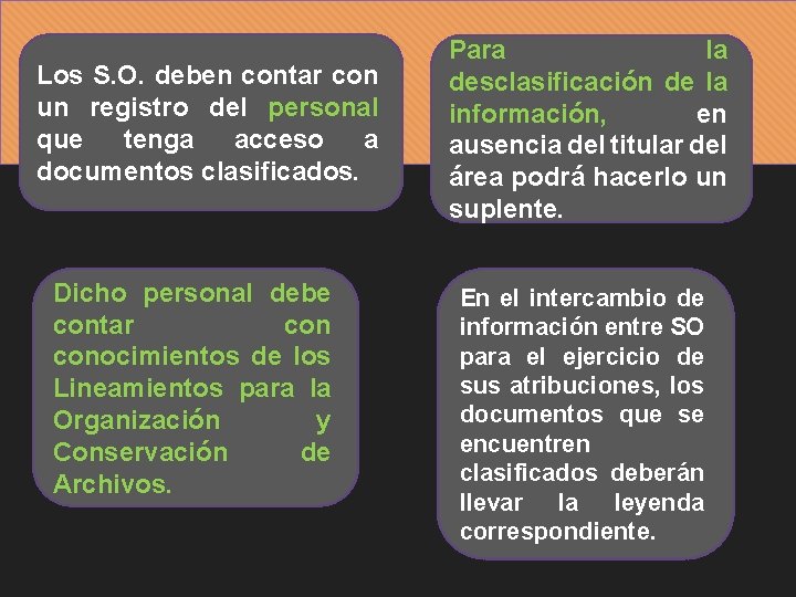 Los S. O. deben contar con un registro del personal que tenga acceso a