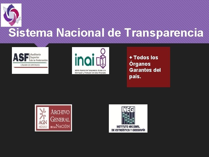 Sistema Nacional de Transparencia + Todos los Órganos Garantes del país. 