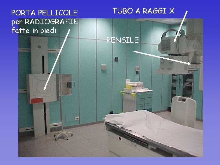 PORTA PELLICOLE per RADIOGRAFIE fatte in piedi TUBO A RAGGI X PENSILE 