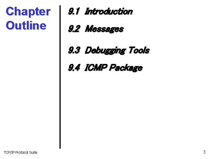 Chapter Outline 9. 1 Introduction 9. 2 Messages 9. 3 Debugging Tools 9. 4