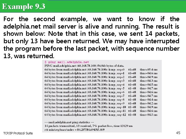 Example 9. 3 For the second example, we want to know if the adelphia.