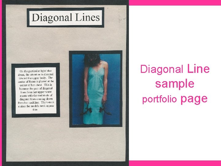 Diagonal Line sample portfolio page 