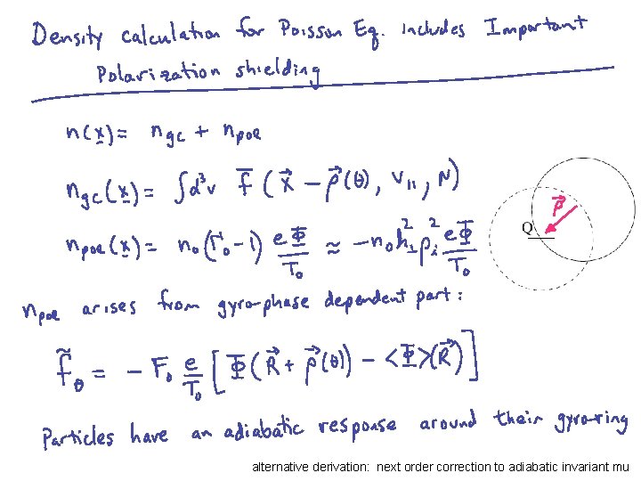 alternative derivation: next order correction to adiabatic invariant mu 