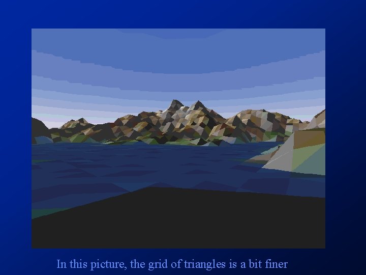 In this picture, the grid of triangles is a bit finer In this picture, the grid of triangles is a bit finer