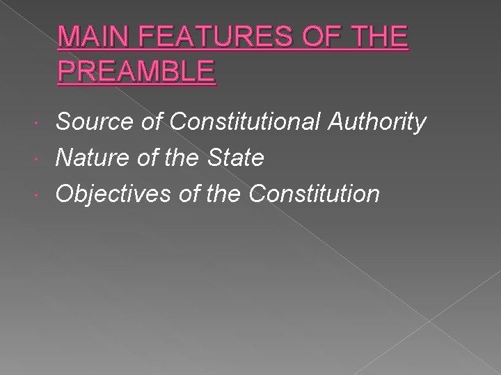 PREAMBLE OF THE CONSTITUTION OF INDIA INTRODUCTION A