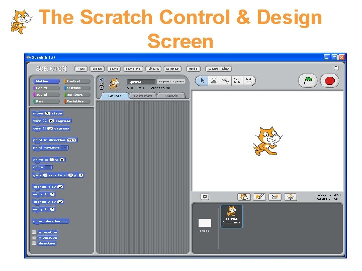 The Scratch Control & Design Screen 