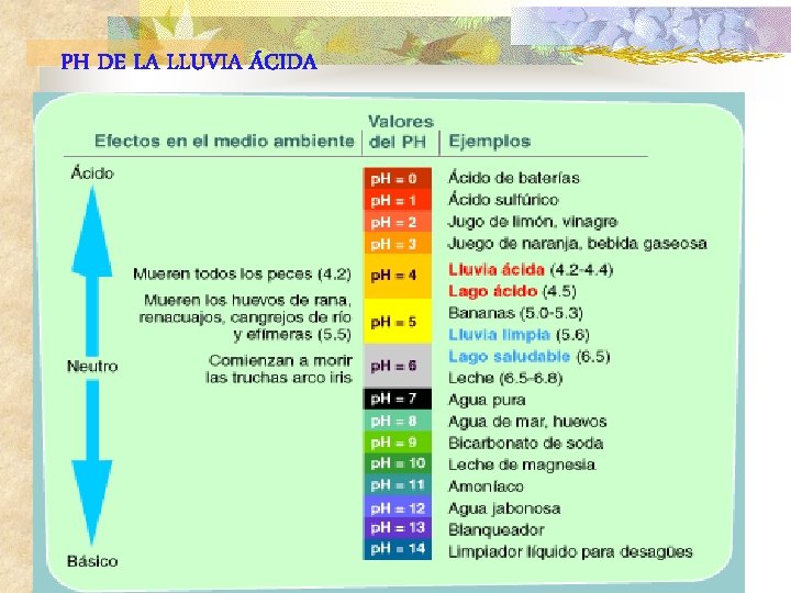 PH DE LA LLUVIA ÁCIDA 