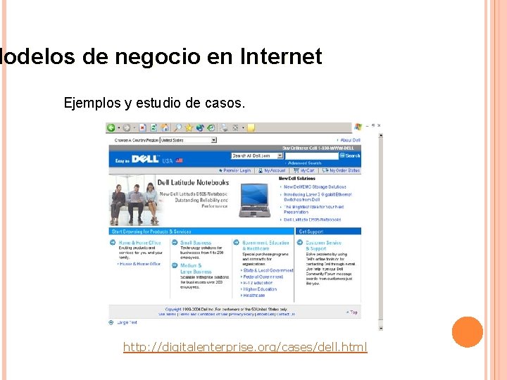 Modelos de negocio en Internet Ejemplos y estudio de casos. http: //digitalenterprise. org/cases/dell. html