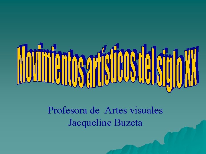 Profesora de Artes visuales Jacqueline Buzeta 