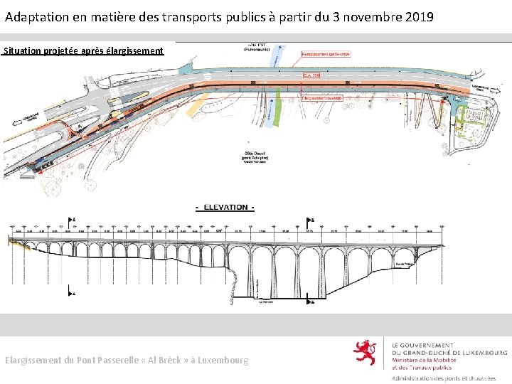 Adaptation en matière des transports publics à partir du 3 novembre 2019 Situation projetée