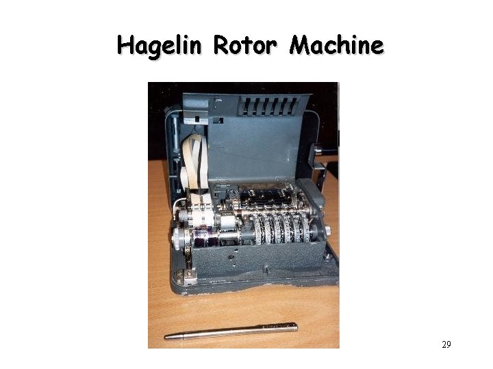 Hagelin Rotor Machine 29 