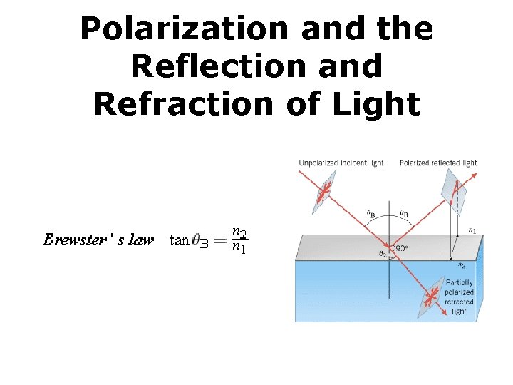 Polarization and the Reflection and Refraction of Light 