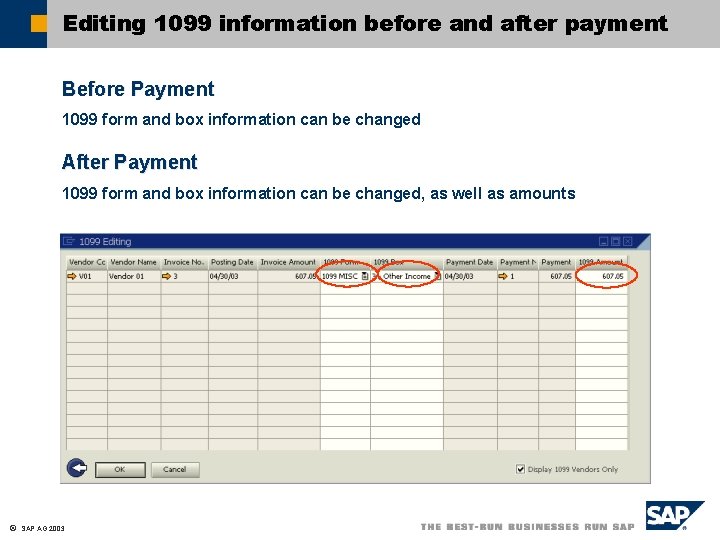 Editing 1099 information before and after payment Before Payment 1099 form and box information Editing 1099 information before and after payment Before Payment 1099 form and box information