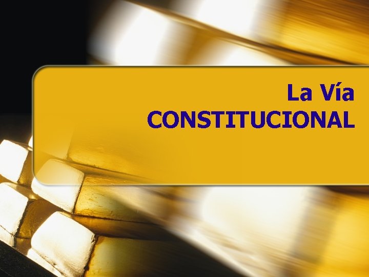 La Vía CONSTITUCIONAL La Vía CONSTITUCIONAL