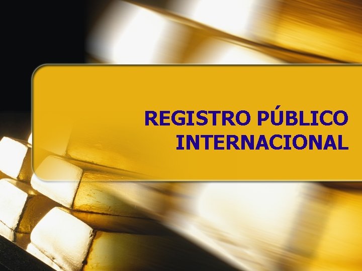 REGISTRO PÚBLICO INTERNACIONAL REGISTRO PÚBLICO INTERNACIONAL