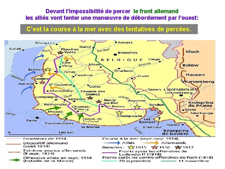 31 Devant l’impossibilité de percer le front allemand les alliés vont tenter une manœuvre