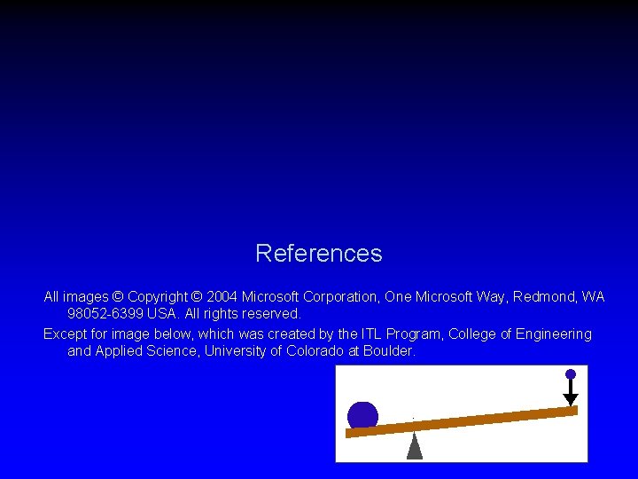 References All images © Copyright © 2004 Microsoft Corporation, One Microsoft Way, Redmond, WA