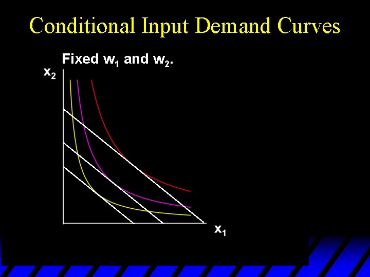 Conditional Input Demand Curves Fixed w 1 and w 2. 