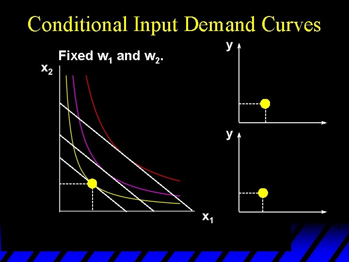 Conditional Input Demand Curves Fixed w 1 and w 2. 