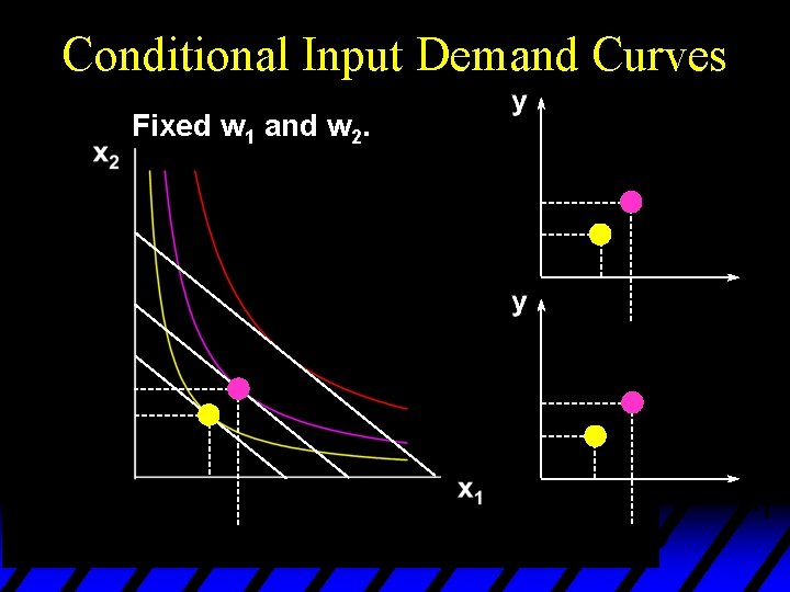 Conditional Input Demand Curves Fixed w 1 and w 2. 