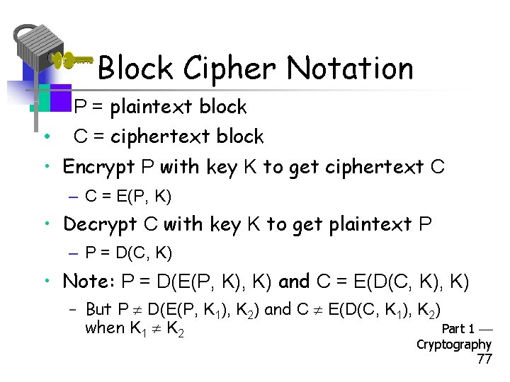 Computer And Information Security Chapter 2 Symmetric Key
