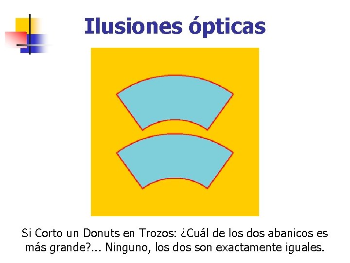 Ilusiones ópticas Si Corto un Donuts en Trozos: ¿Cuál de los dos abanicos es