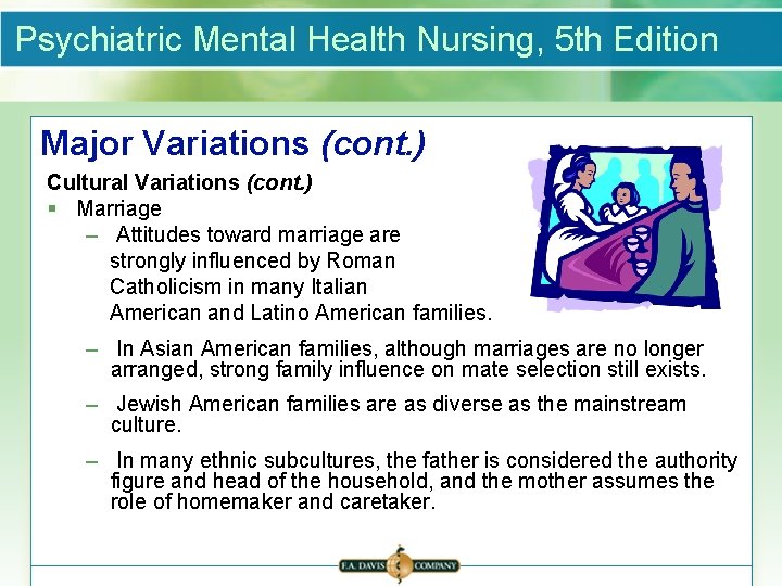 Psychiatric Mental Health Nursing, 5 th Edition Major Variations (cont. ) Cultural Variations (cont.