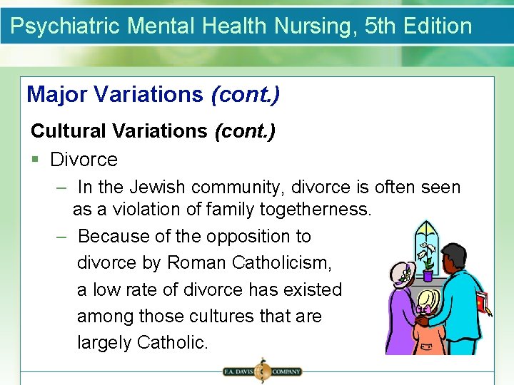 Psychiatric Mental Health Nursing, 5 th Edition Major Variations (cont. ) Cultural Variations (cont.