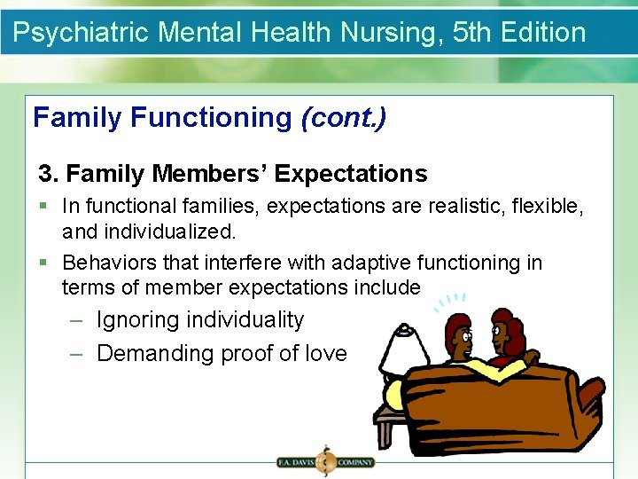 Psychiatric Mental Health Nursing, 5 th Edition Family Functioning (cont. ) 3. Family Members’