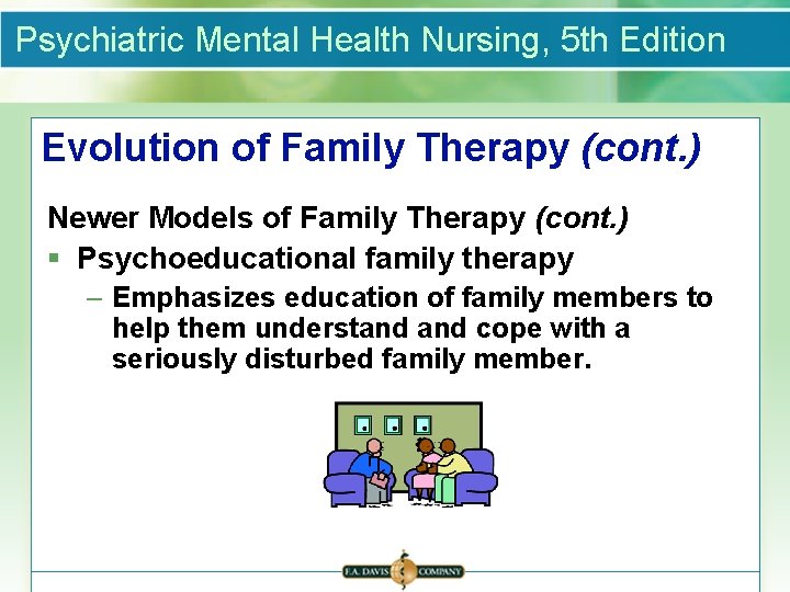 Psychiatric Mental Health Nursing, 5 th Edition Evolution of Family Therapy (cont. ) Newer