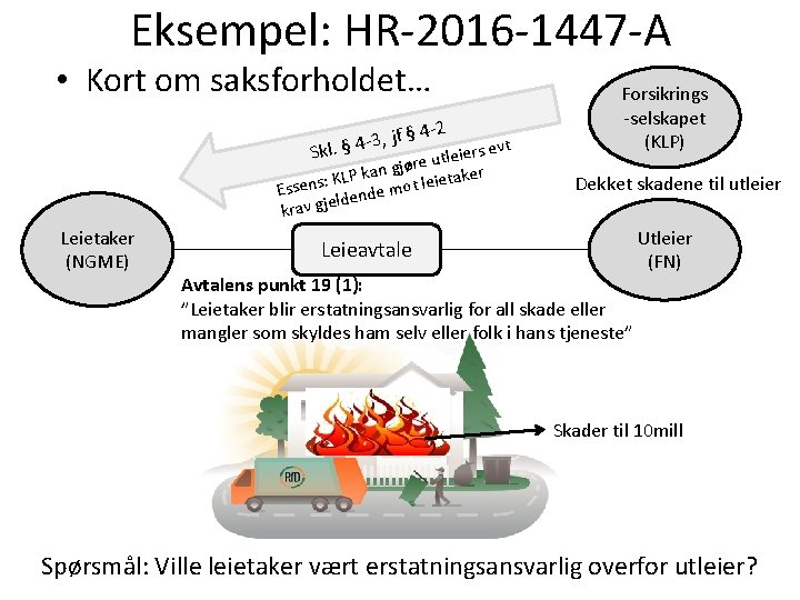 Eksempel: HR-2016 -1447 -A • Kort om saksforholdet… § 4 -2 , jf 3