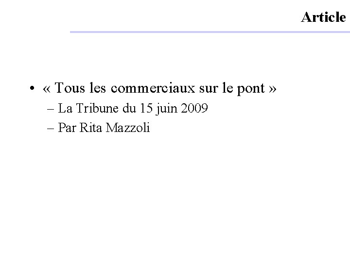 Article • « Tous les commerciaux sur le pont » – La Tribune du