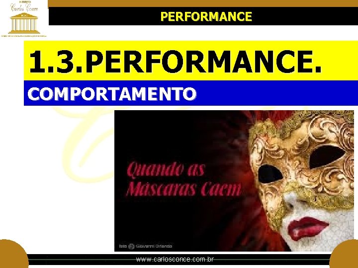 PERFORMANCE 1. 3. PERFORMANCE. COMPORTAMENTO www. carlosconce. com. br PERFORMANCE 1. 3. PERFORMANCE. COMPORTAMENTO www. carlosconce. com. br