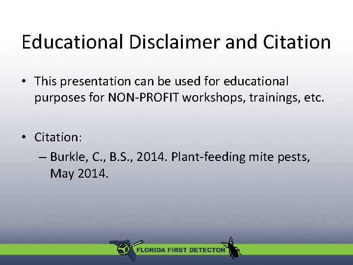Educational Disclaimer and Citation • This presentation can be used for educational purposes for Educational Disclaimer and Citation • This presentation can be used for educational purposes for