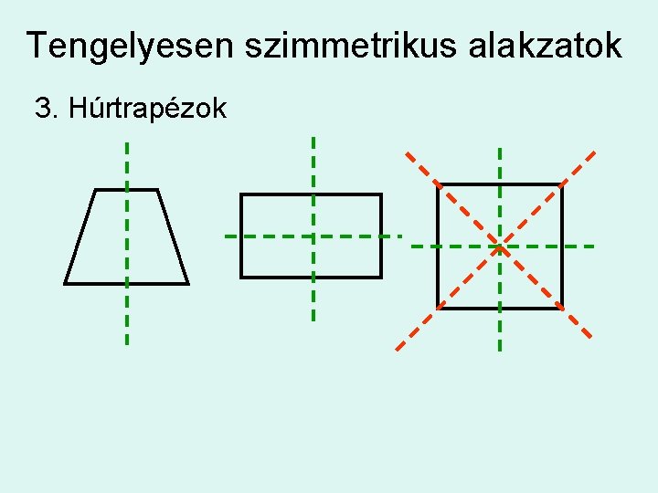 Tengelyesen szimmetrikus alakzatok 3. Húrtrapézok 