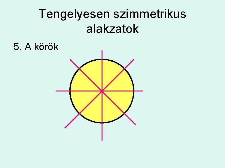 Tengelyesen szimmetrikus alakzatok 5. A körök 