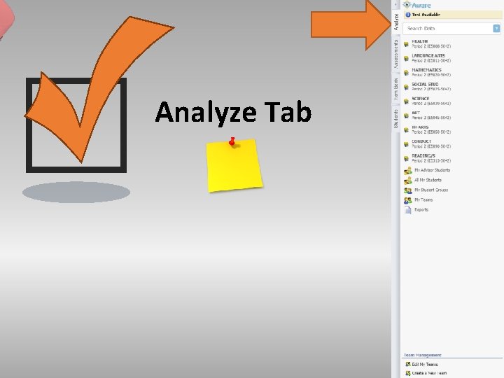 Analyze Tab 