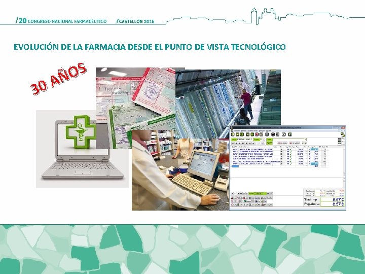 EVOLUCIÓN DE LA FARMACIA DESDE EL PUNTO DE VISTA TECNOLÓGICO S O Ñ A EVOLUCIÓN DE LA FARMACIA DESDE EL PUNTO DE VISTA TECNOLÓGICO S O Ñ A
