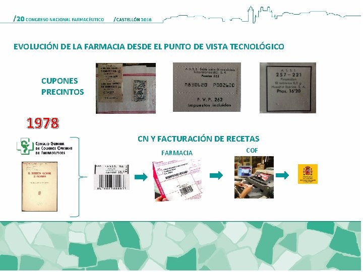 EVOLUCIÓN DE LA FARMACIA DESDE EL PUNTO DE VISTA TECNOLÓGICO CUPONES PRECINTOS 1978 CN EVOLUCIÓN DE LA FARMACIA DESDE EL PUNTO DE VISTA TECNOLÓGICO CUPONES PRECINTOS 1978 CN