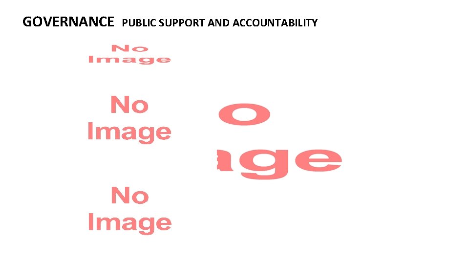 GOVERNANCE PUBLIC SUPPORT AND ACCOUNTABILITY 