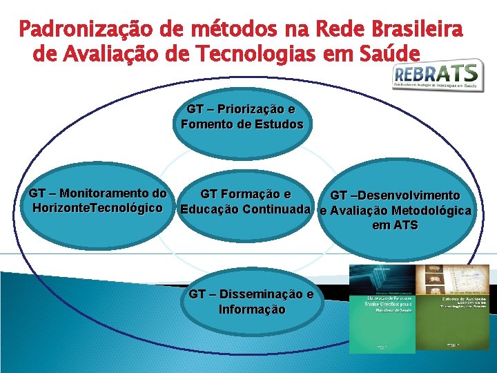 Padronização de métodos na Rede Brasileira de Avaliação de Tecnologias em Saúde GT –