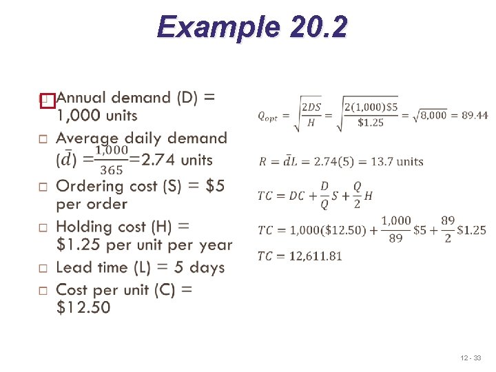 Example 20. 2 12 - 33 