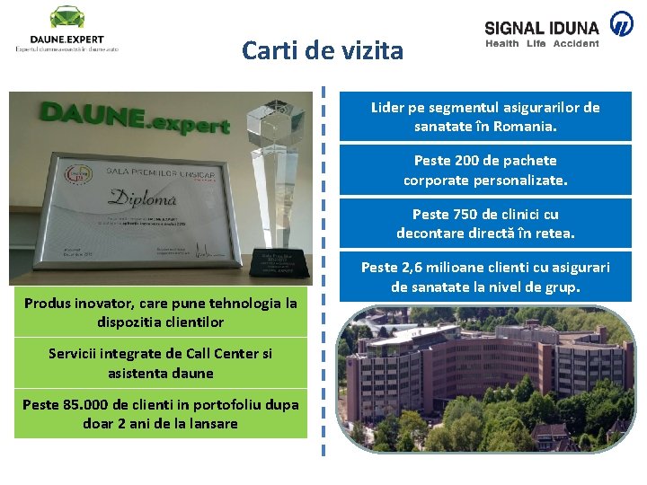 Carti de vizita Lider pe segmentul asigurarilor de sanatate în Romania. Peste 200 de