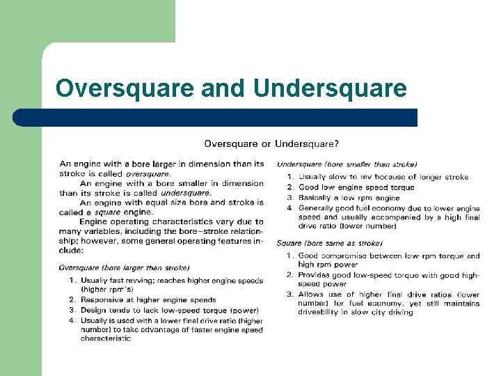 Oversquare and Undersquare 