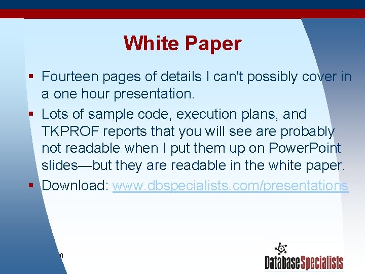 White Paper § Fourteen pages of details I can't possibly cover in a one